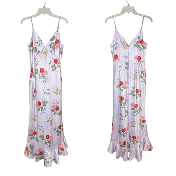 Keepsake Pretty One Lilac Floral Slip Maxi Dress Size 6 NWT Wedding - Picture 4 of 13